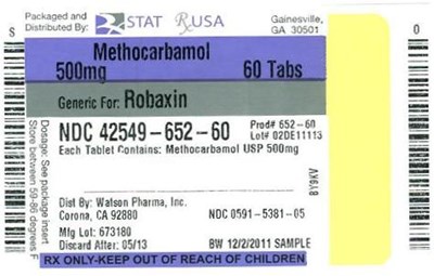 PRINCIPAL DISPLAY PANEL 500mg - Methocarbamol 500mg Label 42549